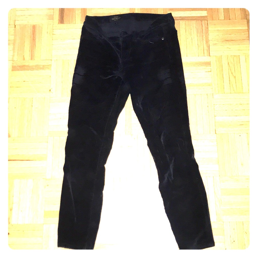 Velvet cropped pants